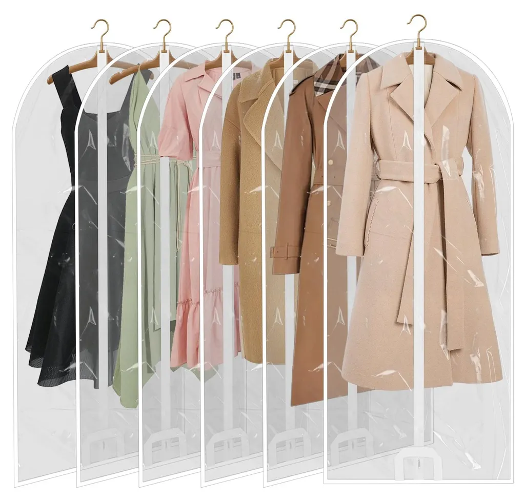 Housses transparentes anti-mites 60x140 cm pour protéger vos vêtements