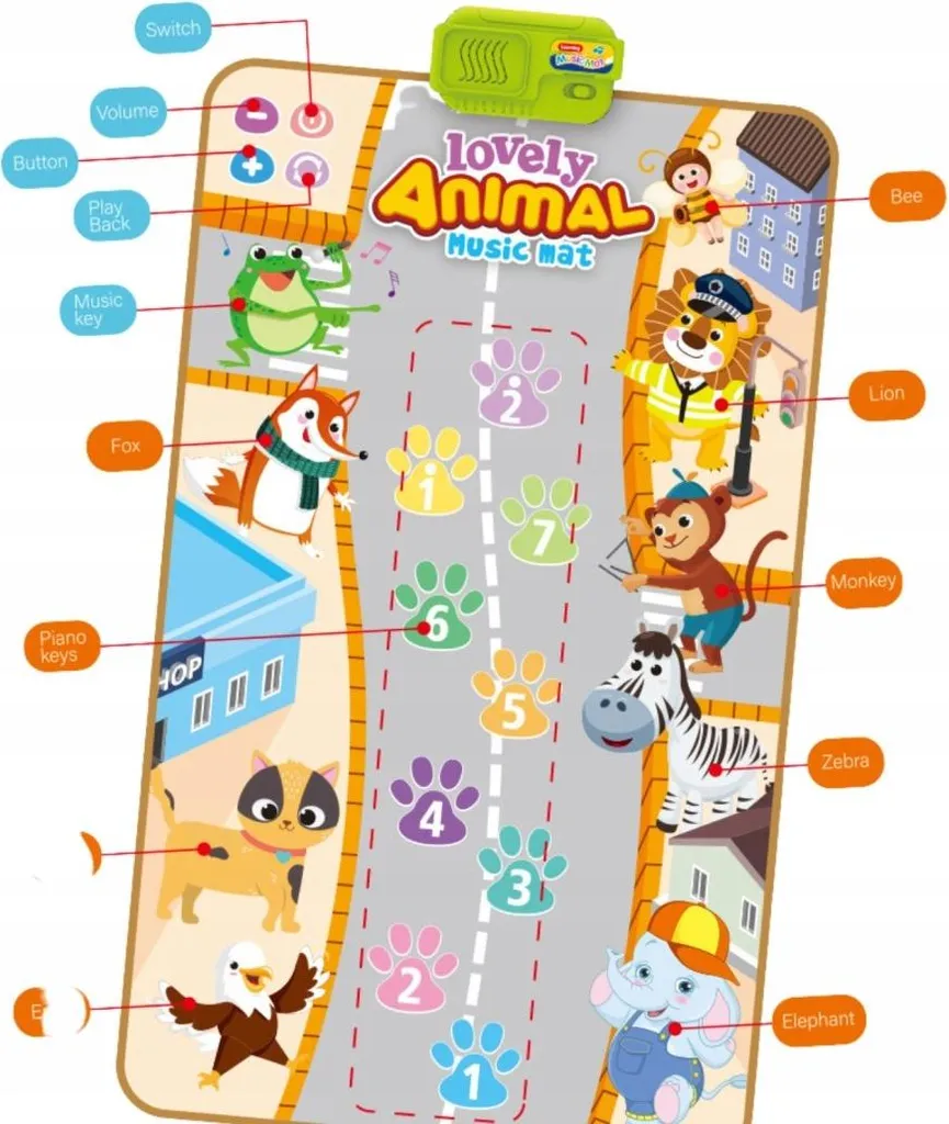 Matériel Musical Interactif Enseignant les Bruits d'Animaux pour Bébé - 2