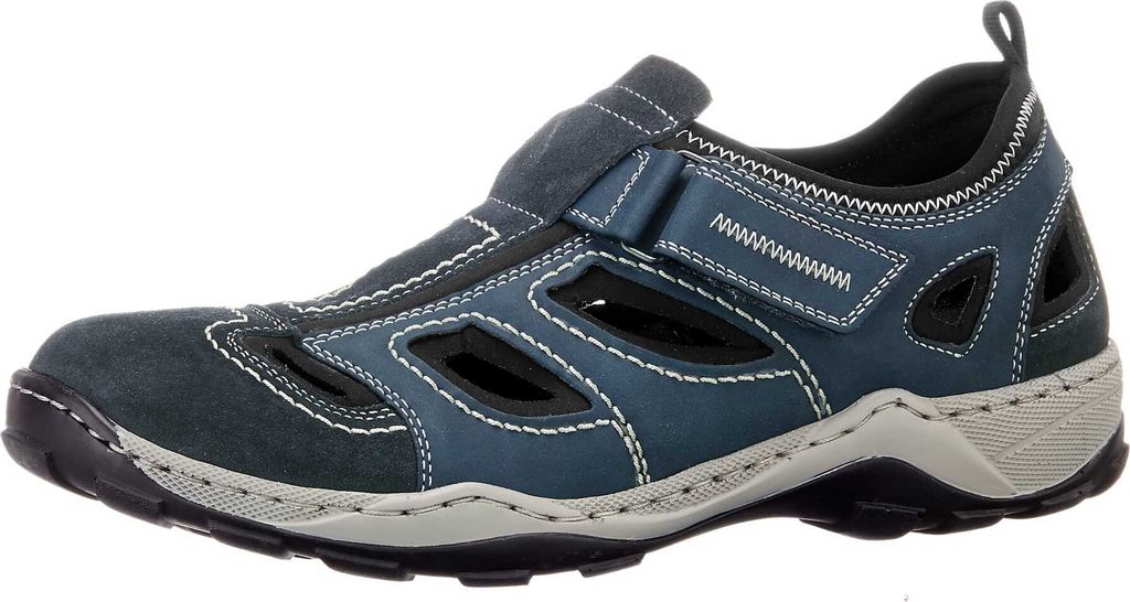 Rieker Herren Klett Halbschuh durchbrochen dunkelblau 44 Produktbild 107