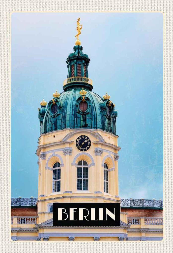 vianmo Holzschild 30x20 cm Berlin Deutschland Hauptstadt Bildmotiv Reisemotiv Abenteuer Reisen