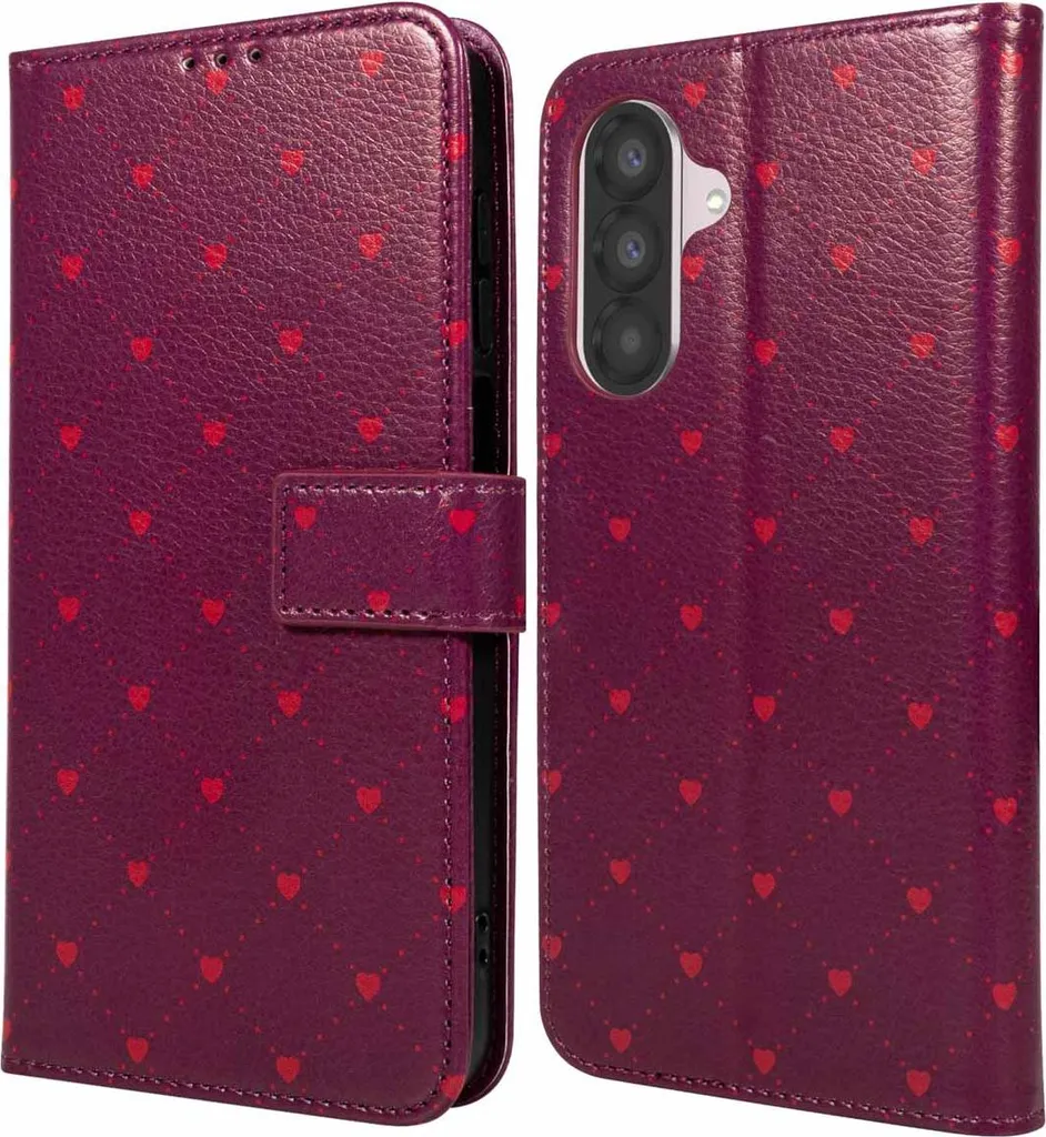 Custodia a libro imoshion Design Samsung Galaxy A36 - Crush Check Coral Dust