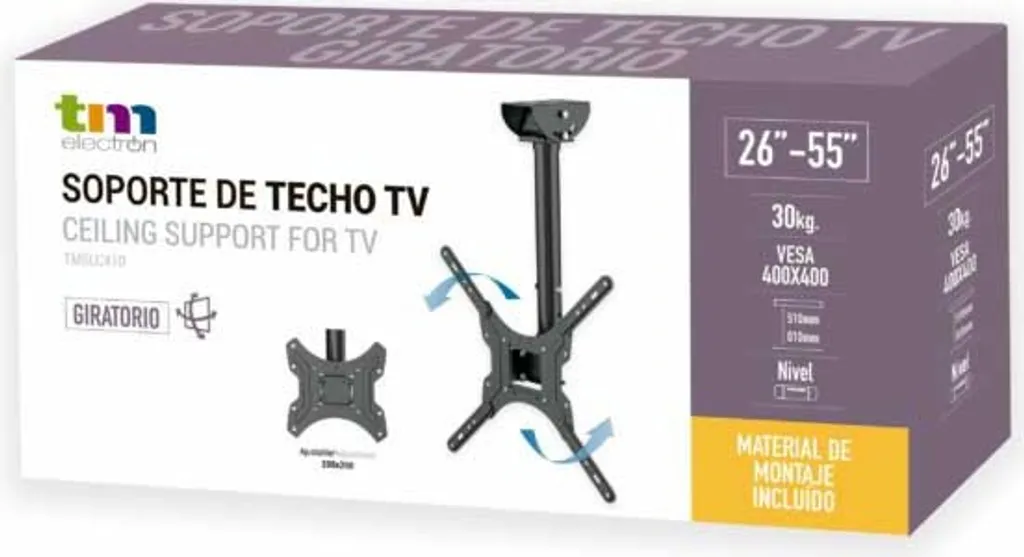 Support TV Plafond pour Salon ou Chambre de 26 à 55 Pouces Universel