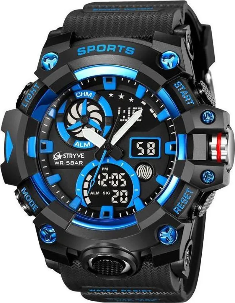 Stryve HU-38683 Orologio Digitale Analogico Robusto per Uomo