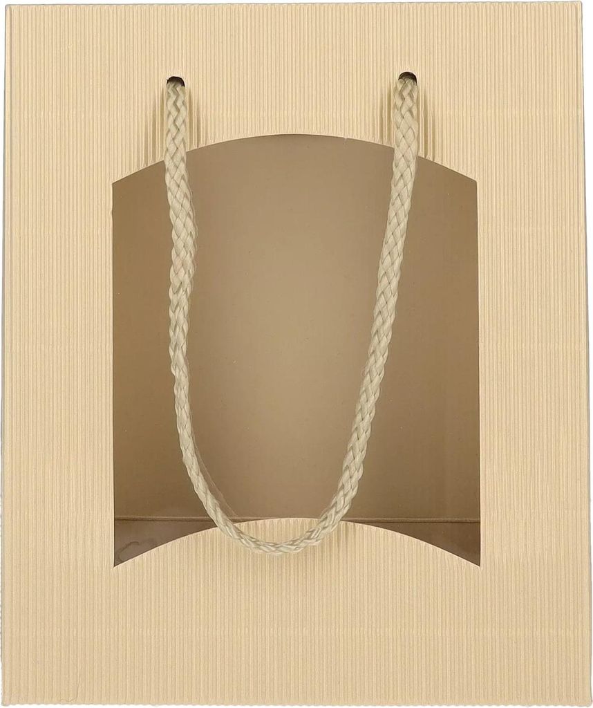 Tragetasche CREME-GOLD Offene Welle MINI