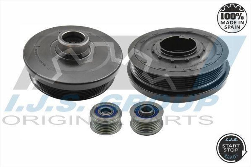 IJS GROUP Riemenscheibensatz Kurbelwelle 17-1140KIT für BMW 5 Touring (F11) 6,5cm 40mm 54,9mm 166,5mm 5,3kg