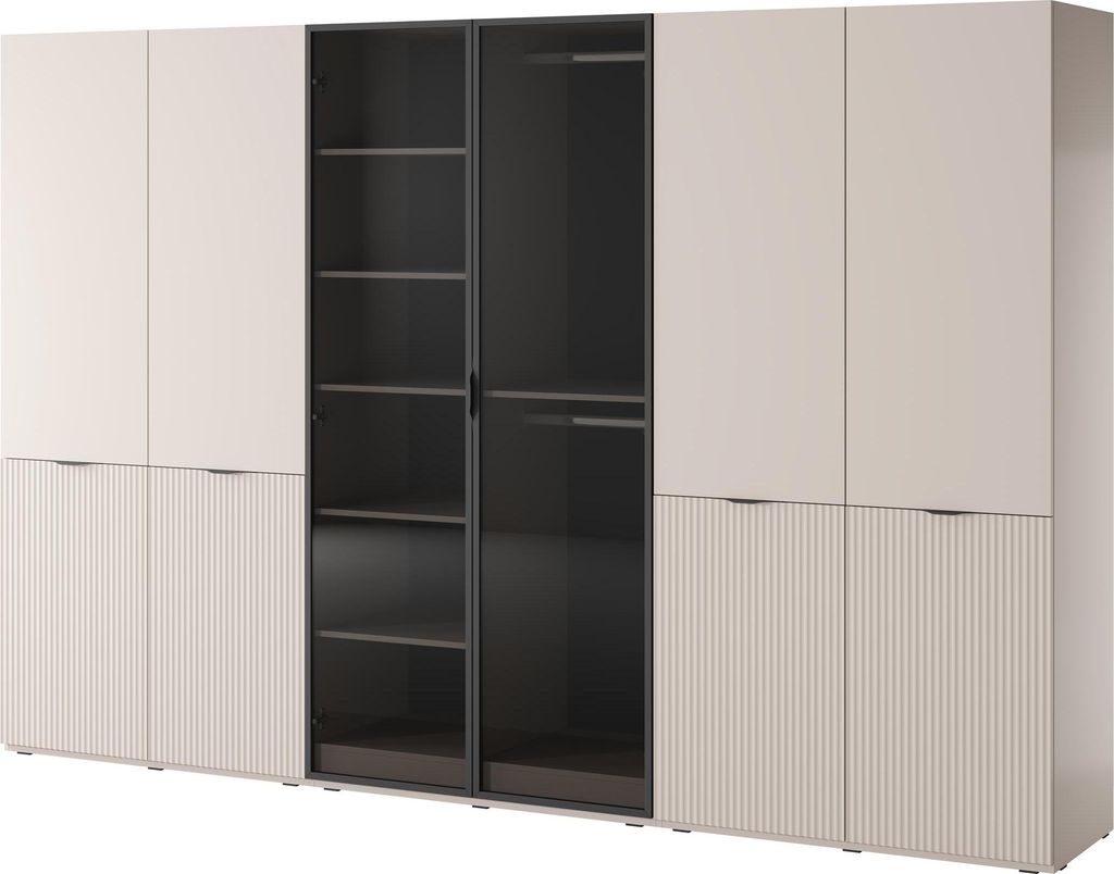 BETTSO Satz von 3 modularen Schränken SANDBOX 2X NOVA Kaschmir + ANTISOL