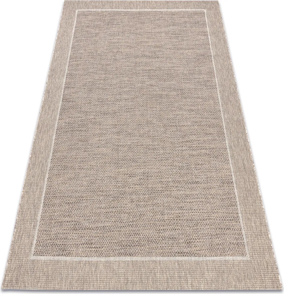 Tapis Grande Taille 200x290 cm Aspect Tissé Plat Beige SIZAL BOHO Chic