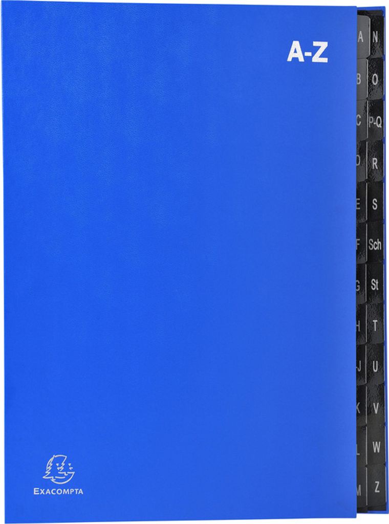 EXACOMPTA Pultordner DIN A4 A-Z 24 Fächer blau Produktbild 