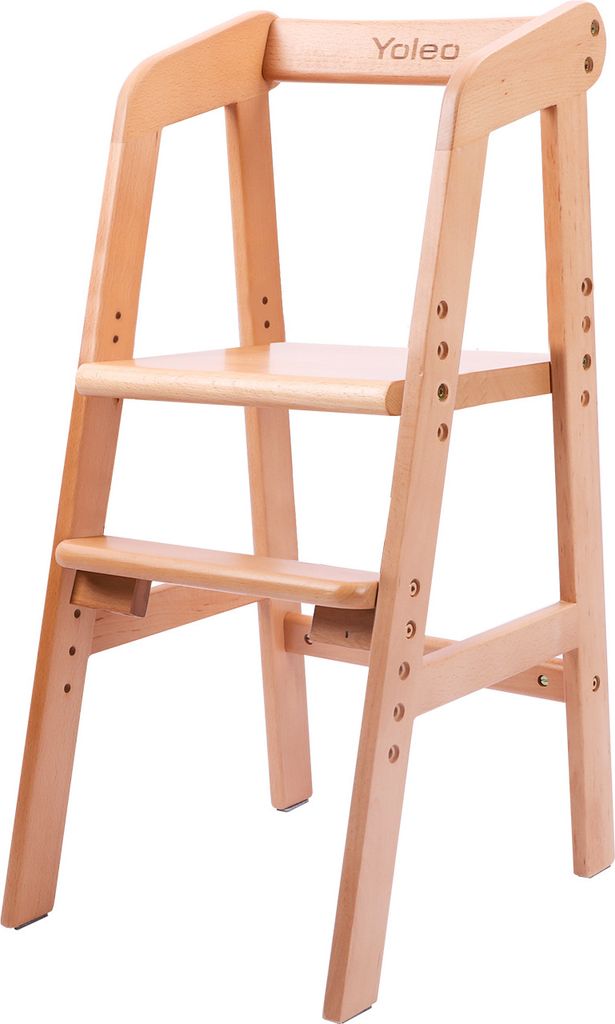 YOLEO Babystuhl, höhenverstellbarer Holzhochstuhl für Produktbild 8