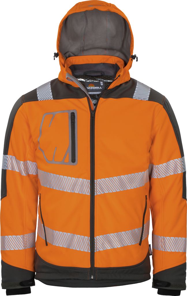 Arbeitsjacke Winter-Kontrast-Softshelljacke Größe XXXL