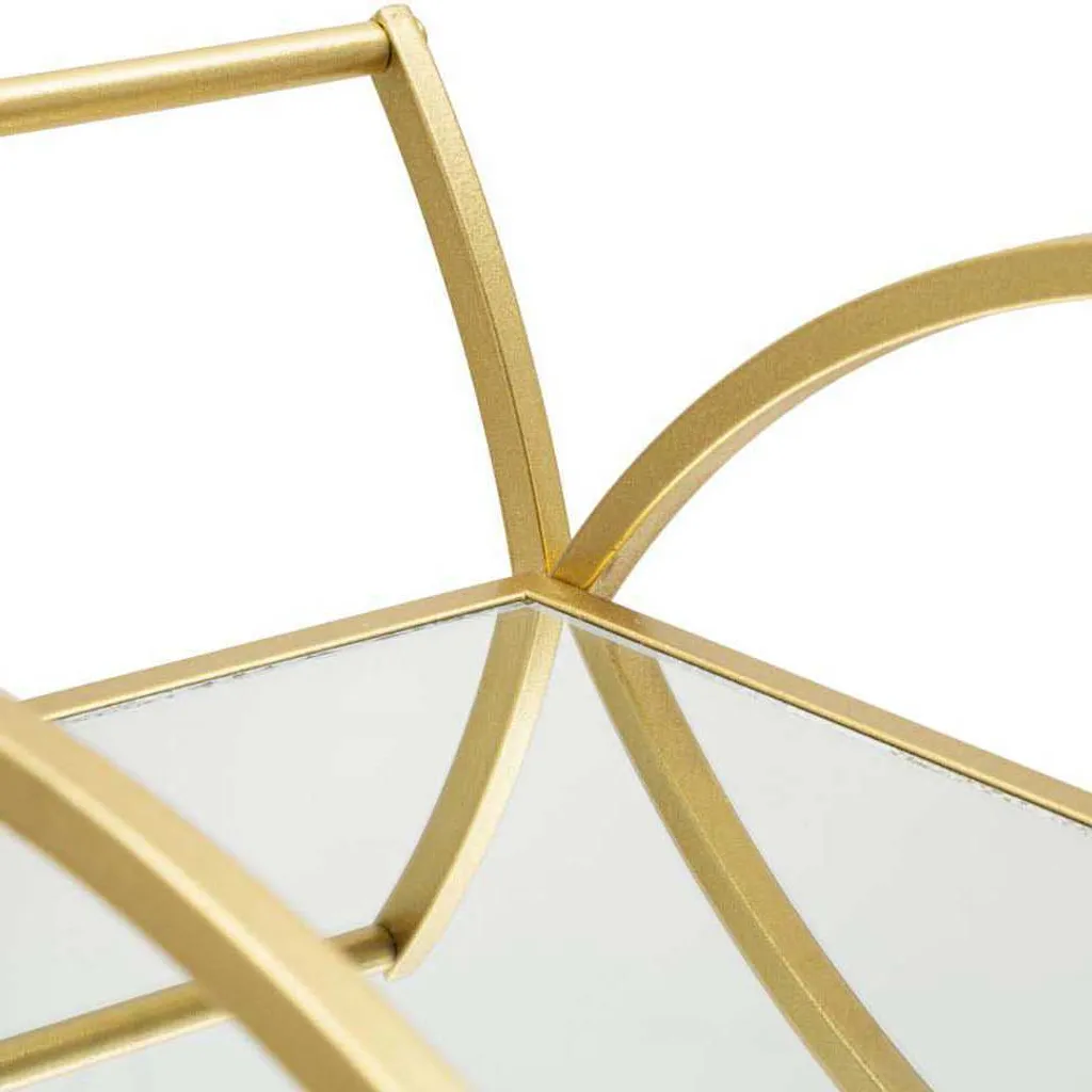 Chariot de bar miroir Globe : la solution de rangement chic et dorée - 12