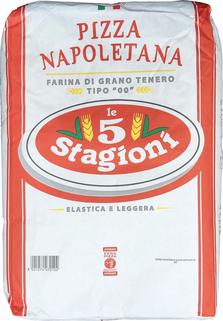 Pizza Mehl Le 5 Stagioni Napoletana 10 kg Sack - Weizenmehl Typ 00, Farina di grano tenero tipo "00" Italien