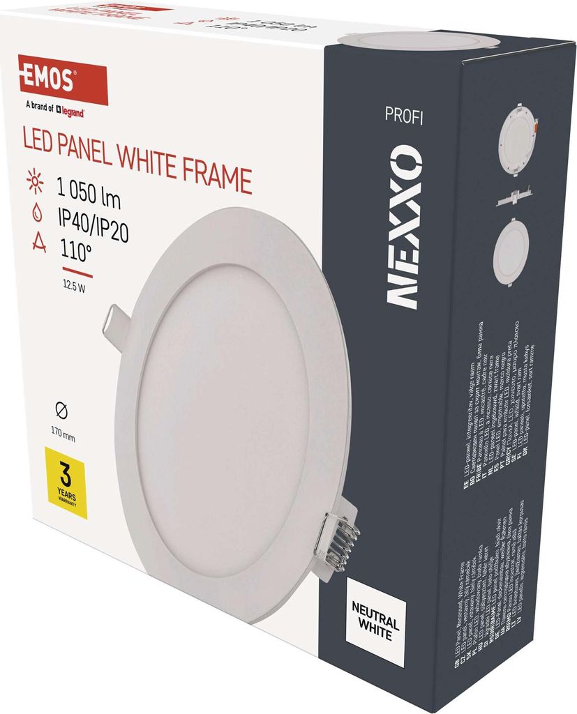 LED podhledové svítidlo NEXXO bílé, 17 cm, 12,5 W, neutrální bílá