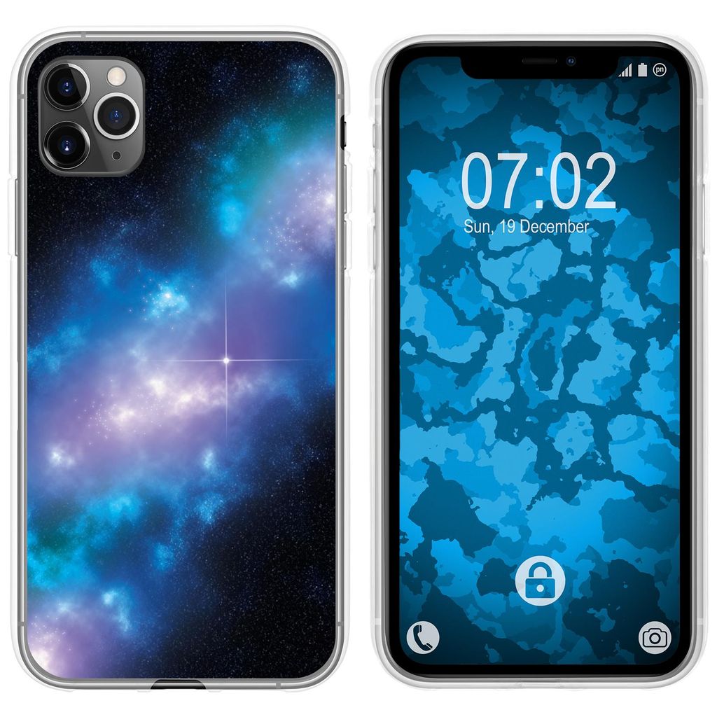 PhoneNatic Case kompatibel mit Apple iPhone 11 Pro Max Silikon-Hülle Space Blue Belt M4