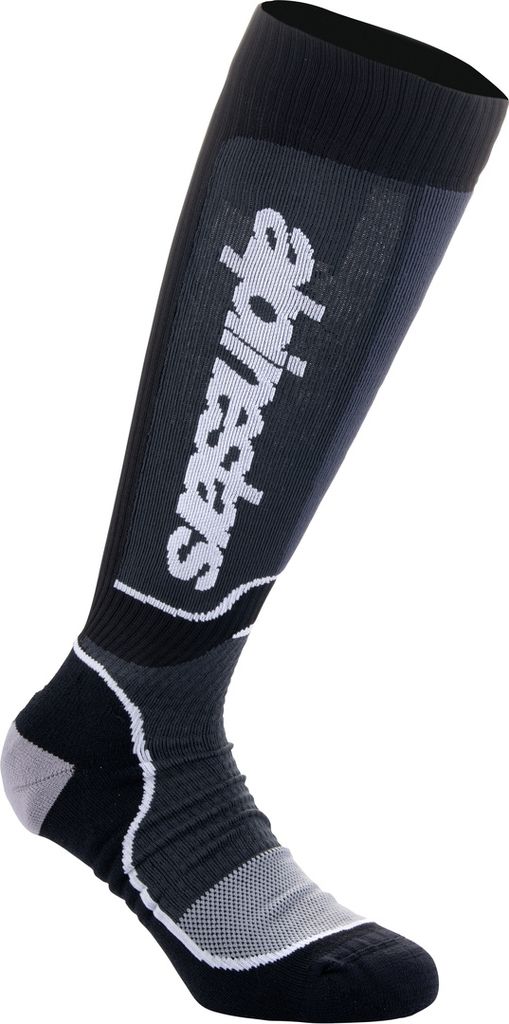Alpinestars Plus Motocross Socken, schwarz/grau, M