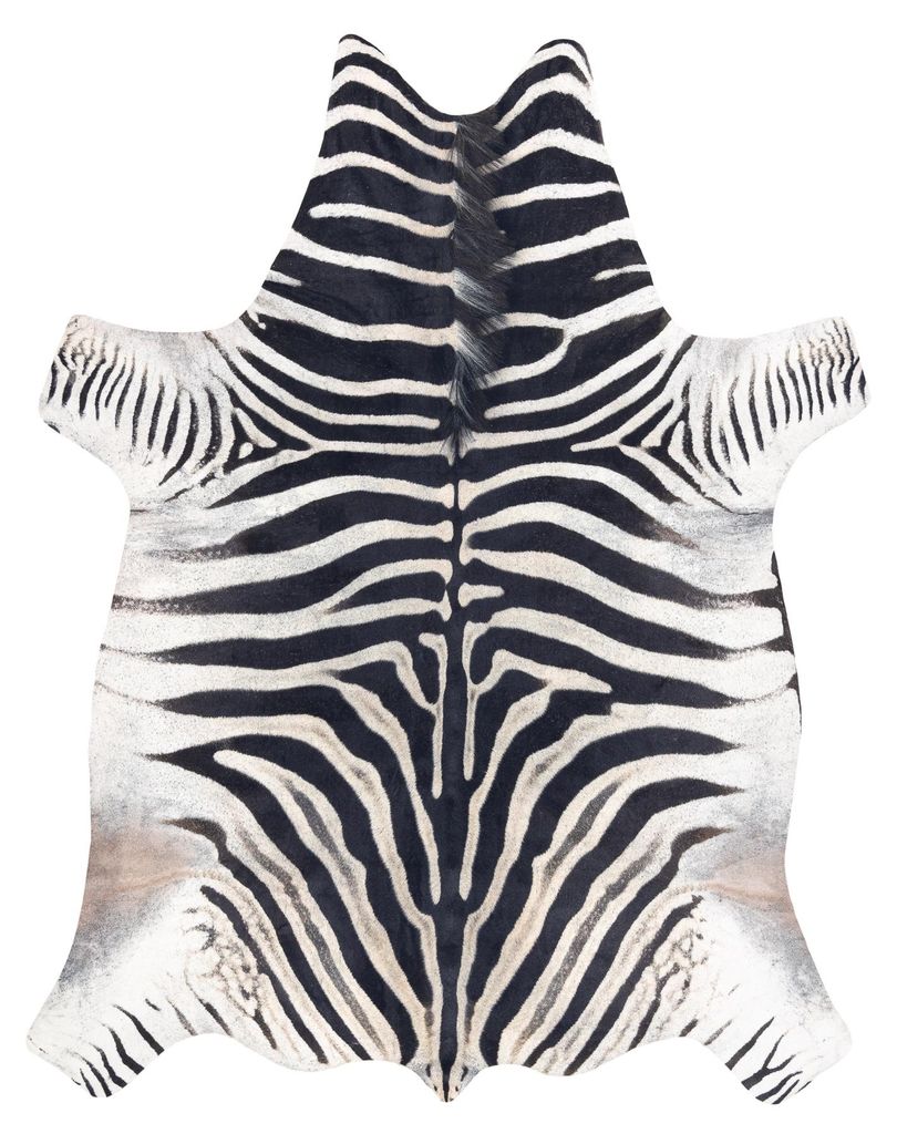 Dywan Sztuczna Skóra Bydlęca, Zebra G5128-1 Biało-czarna Zdjęcie produktu 
