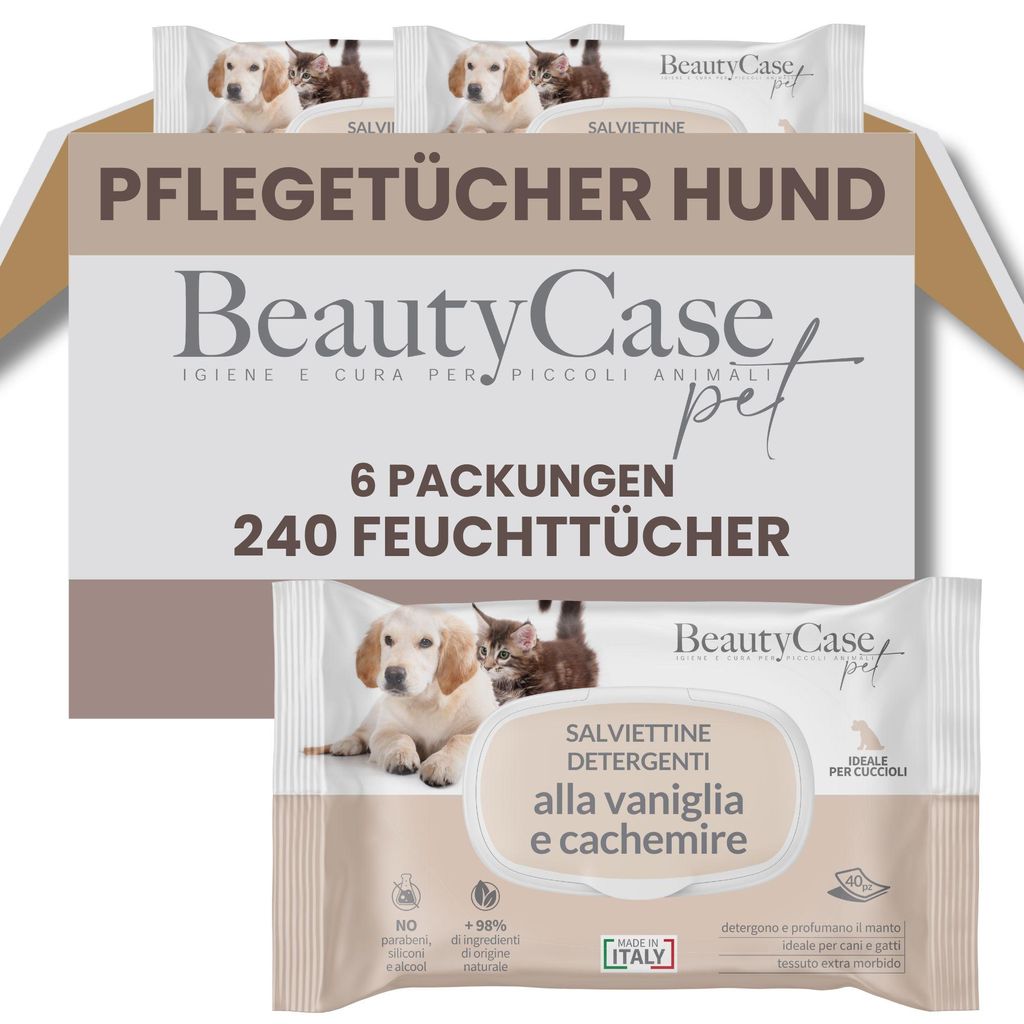 Reinigungstücher für Hunde und Katzen mit Vanille und Kaschmir - 240St