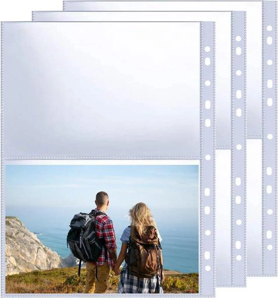 Pochettes transparentes A4 pour classeurs à anneaux - Lot de 160 feuilles