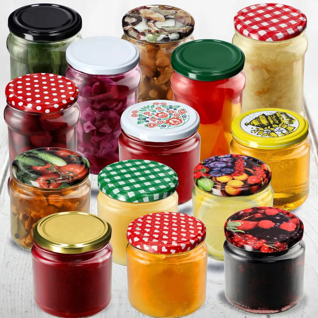 20 Coperchi Twist-Off 100 Mm Per Barattoli - Multicolore, Per Marmellate E Conserve