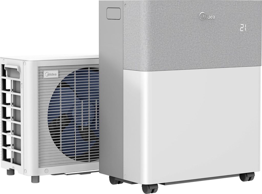Midea 4048164116478, Window air conditioner, Szary, Biały, Zdjęcie produktu 