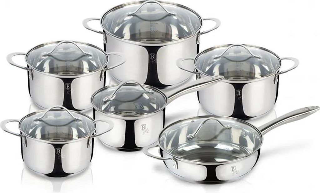 Berlinger Haus Silberschmuck 12-Teiliges Stahltopfset Bh-6661