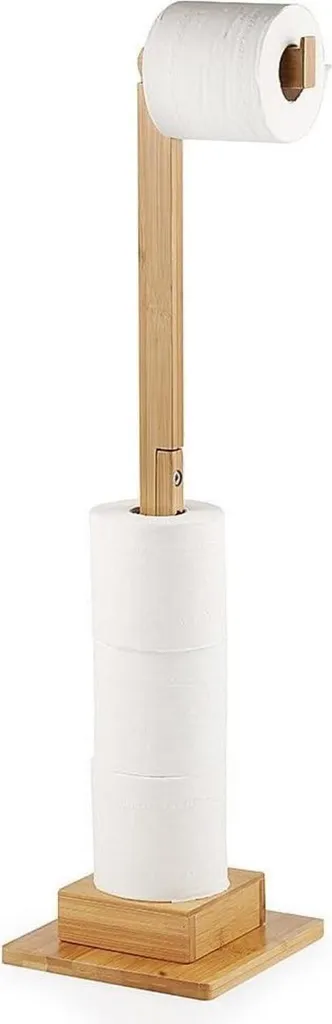 Porte-papier WC sans trou Distributeur bambou pour éviter de percer mur