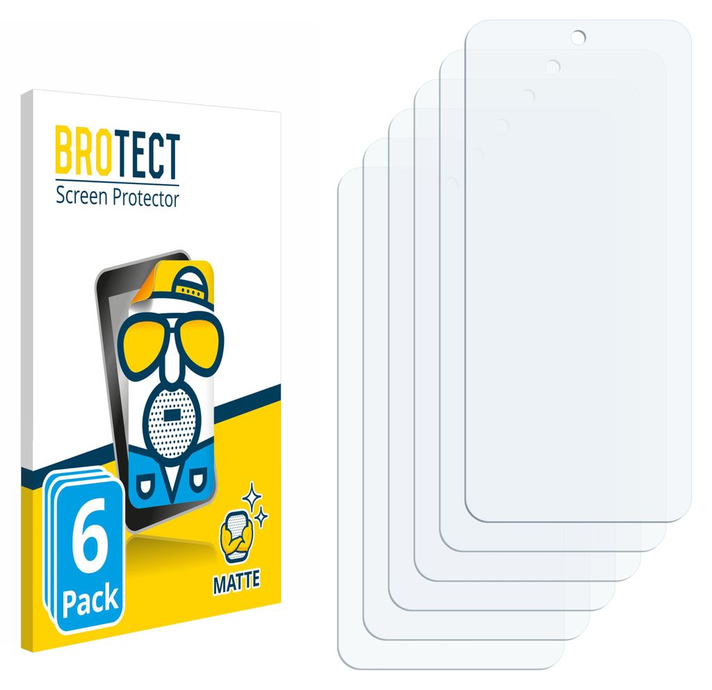 6x BROTECT Schutzfolie für realme P4 Lite Displayschutz Displayschutzfolie Folie Matt Entspiegelungsfolie