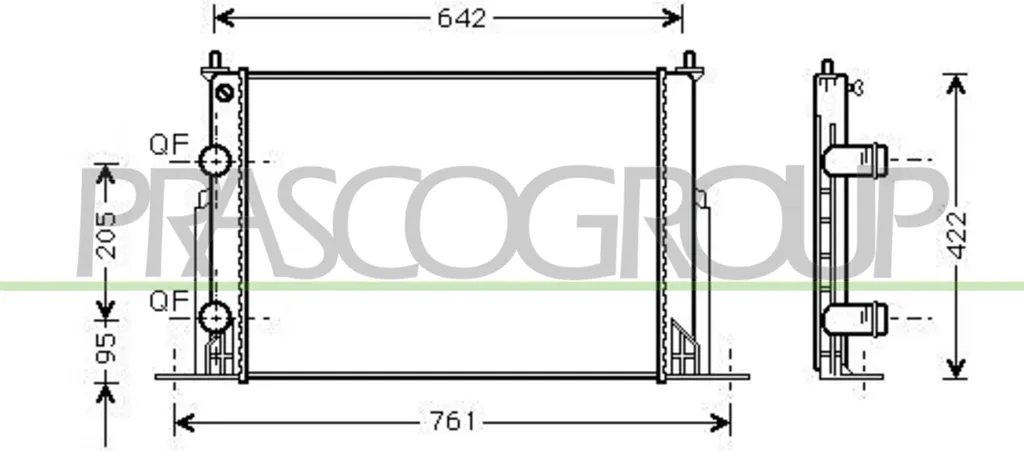 Refroidissement Moteur Fiat Stilo : Radiateur PRASCO FT420R002 Neuf
