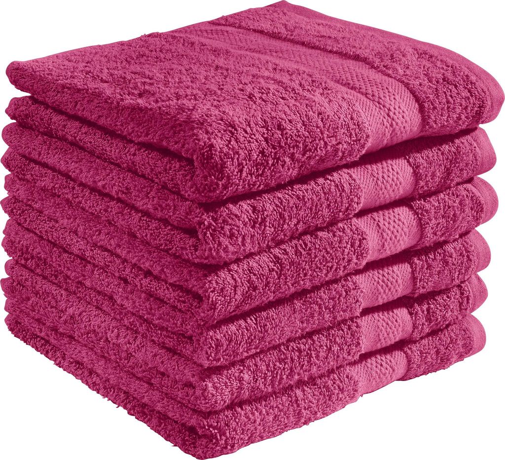 REDBEST Handtuch Chicago" 6er-Pack fuchsia 50x100 cm"