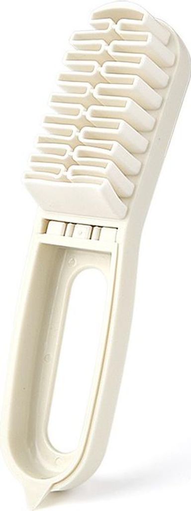 INF 2-in-1 Wildlederreinigungsbürste - Gummi & PP Borsten für Schuhe, 1 Stück Weiß