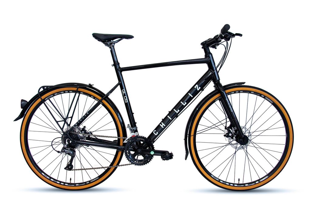 CHILLIZ Gravelbike 28 Zoll GL.09 schwarz-glänzend Rahmenhöhe 57 cm Damen Herren 16 Gänge mech. Scheibenbremse Schutzbleche