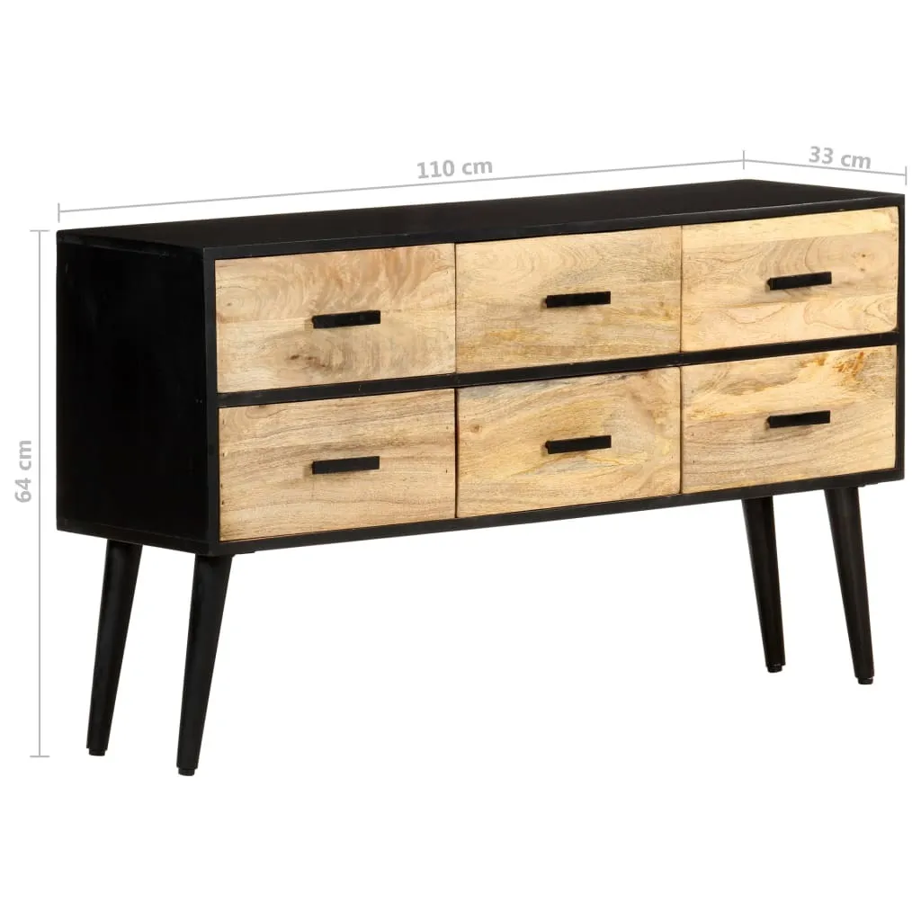 Buffet bois de manguier 110 cm pour ranger sans encombrer le salon - 9