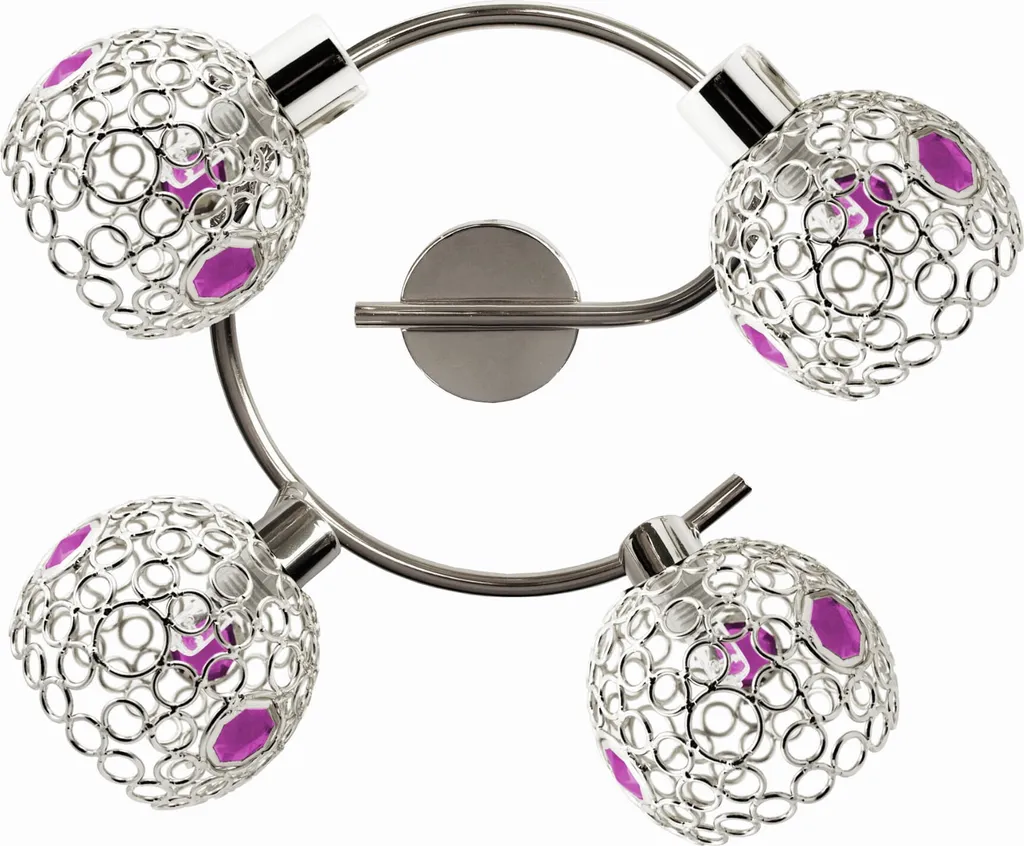 Plafonnier ARON 4xG9 avec Finition Chromée et Éclairage LED Puissant
