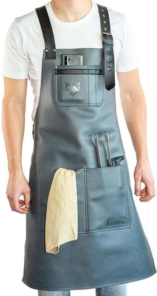 Premium BBQ Schurz 100% Leder | Grillen auf Gas, Kohle oder Feuer