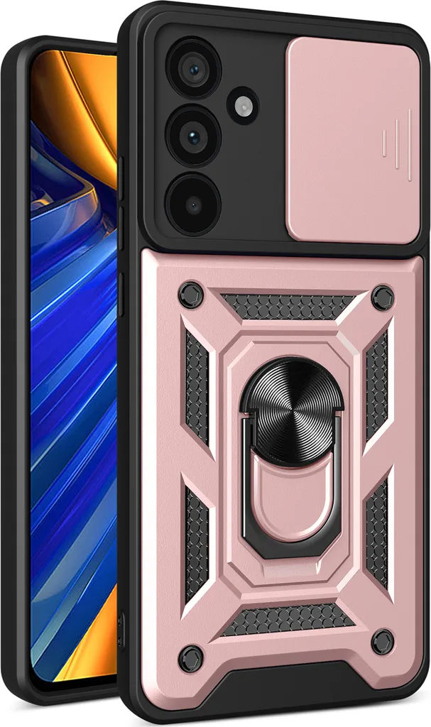 Custodia Antiurto Samsung M35 Rosa: Silicone TPU con Ring Kickstand