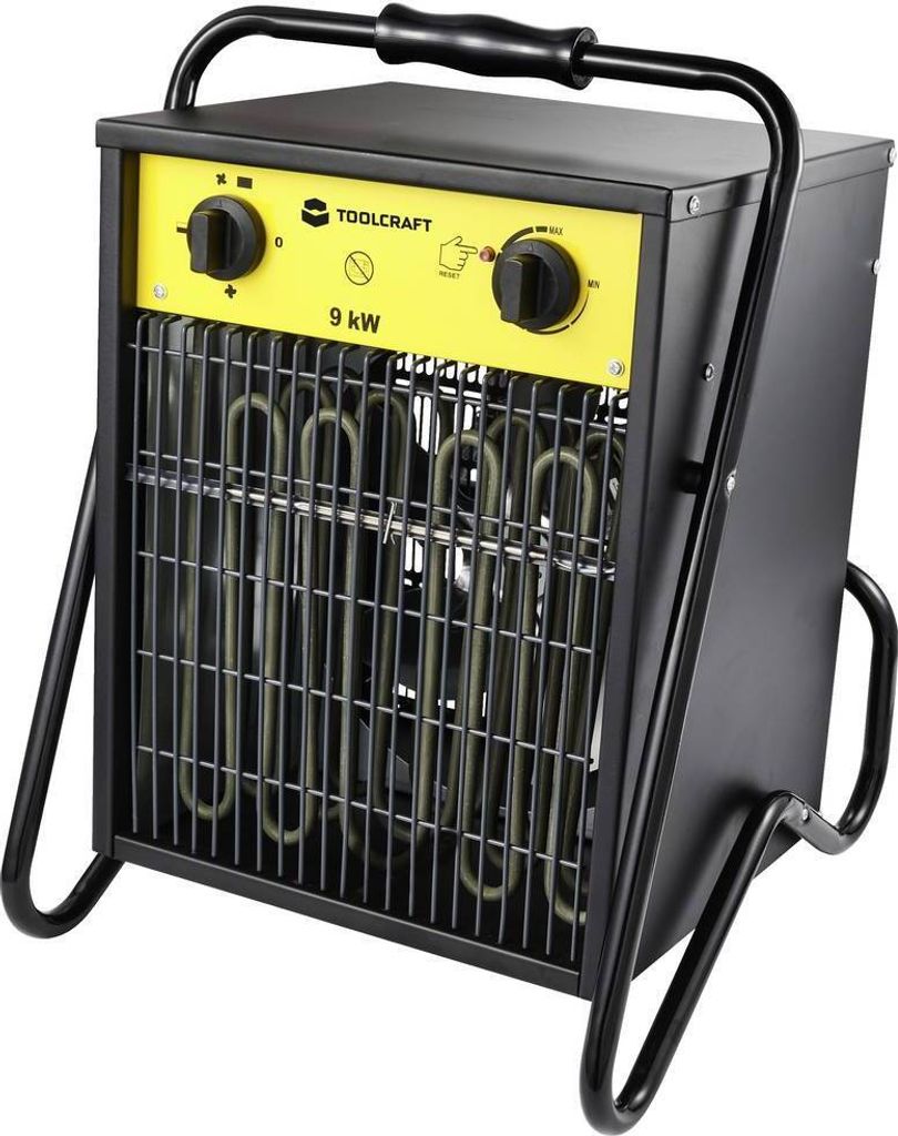 TOOLCRAFT TO-8578338 Bauheizer 9000 W Schwarz/Gelb Produktbild 