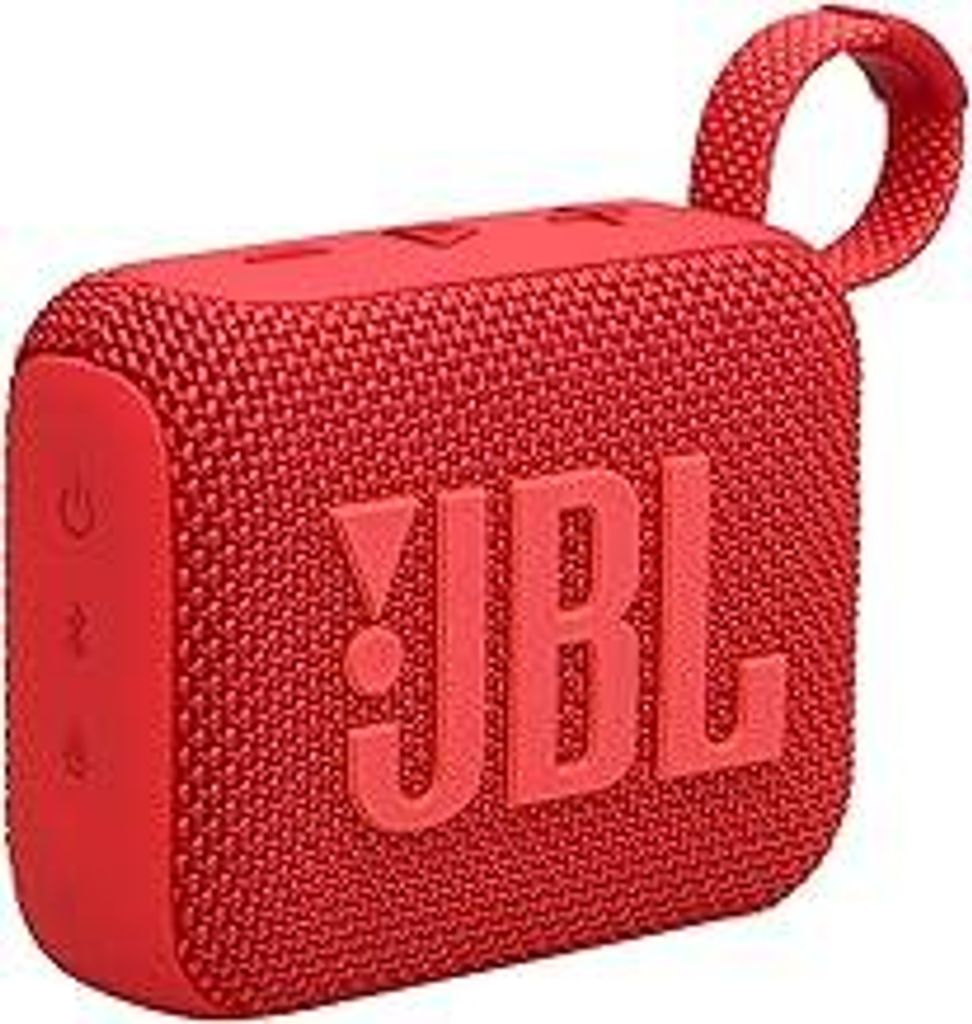 JBL Go 4 - Rot – Tragbare Bluetooth-Lautsprecher-Box mit JBL Pro Sound, tiefem Bass und Playtime-Boost-Funktion – Wasserfest und staubfest – ...