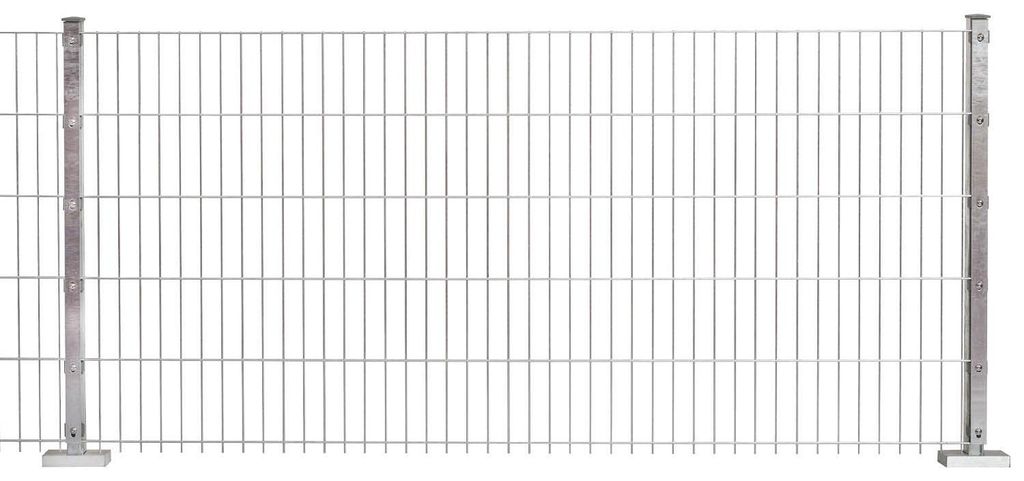 Doppelstabmattenzaun David 6/5/6 mm - Ausführung: verzinkt, Produktbild 