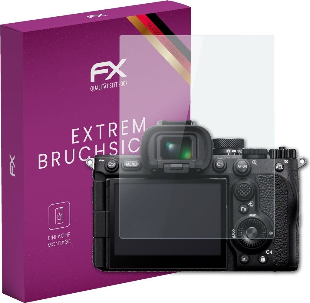 atFoliX FX-Hybrid-Glass Displayfolie kompatibel mit Sony Alpha a7R V Glasfolie