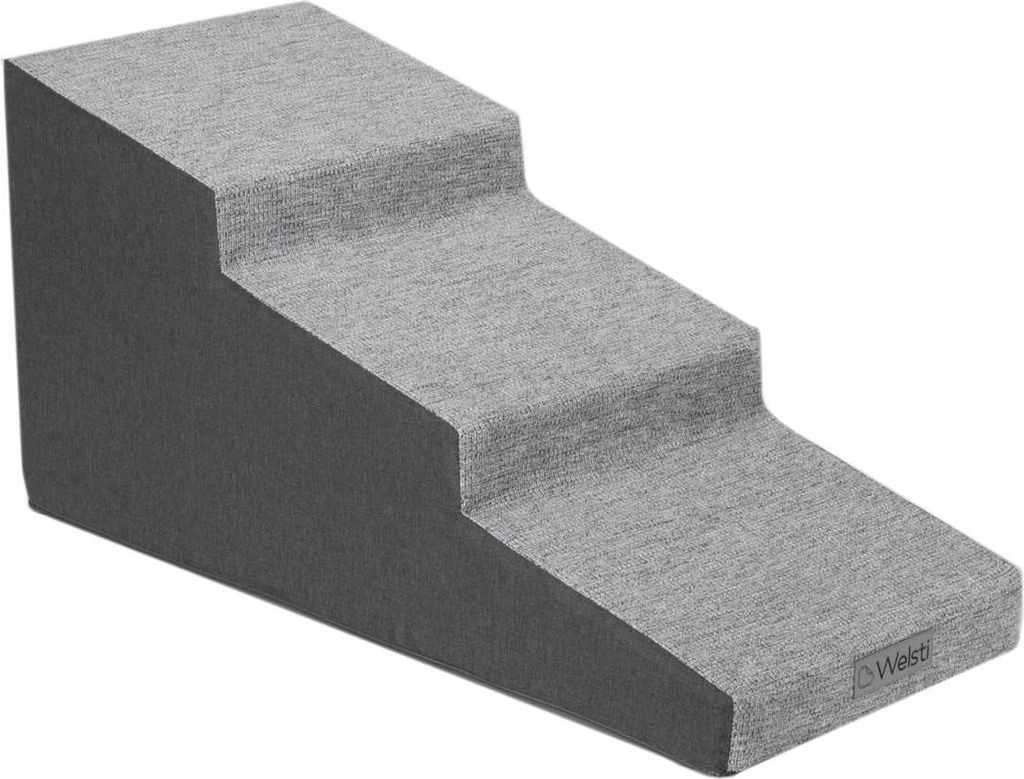 Welsti Treppe für Hunde und Katzen, Höhe 40 cm, 3 schräge Produktbild 