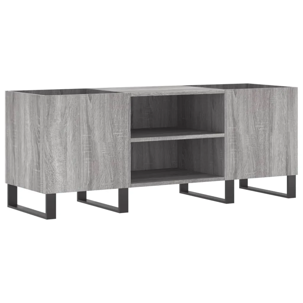 SYFAX™ Mobile Porta Dischi Grigio Sonoma 121x38x48cm Legno Multistrato