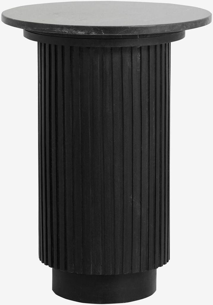 Beistelltisch Erie Ø40cm aus Marmor - Schwarz