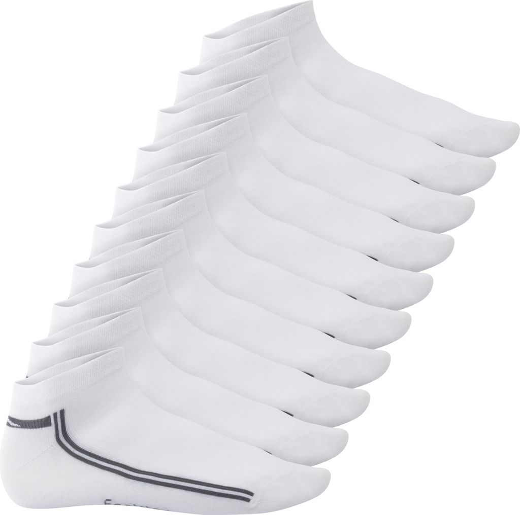 Footstar Damen & Herren Motiv Sneaker Socken (10 Paar) - Weiß 47-50