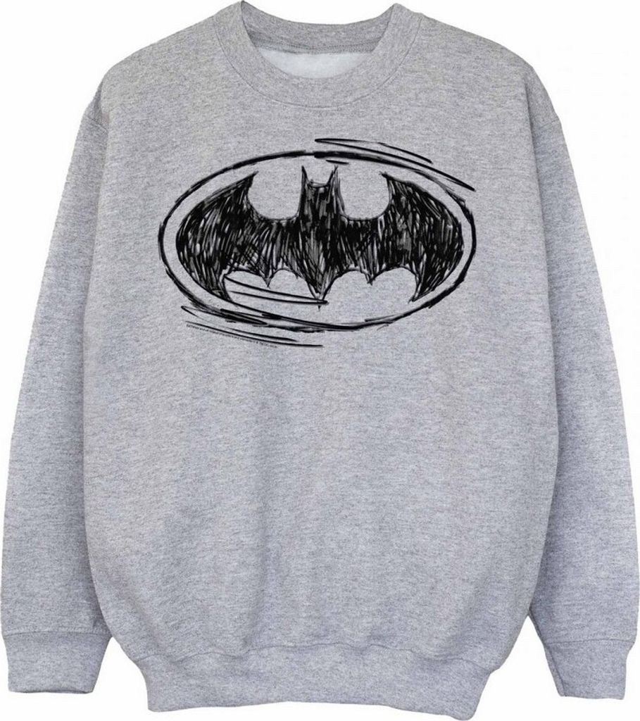 Batman - Sweatshirt Logo für Jungen BI347 (128) (Grau) Produktbild 