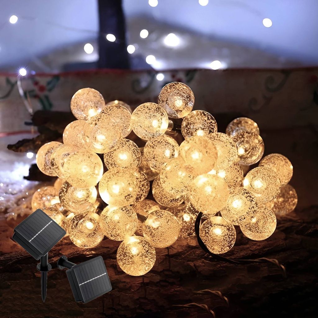 LUMILED Solar Lichterkette Außen 16,8m 100x LED Kristall Produktbild 