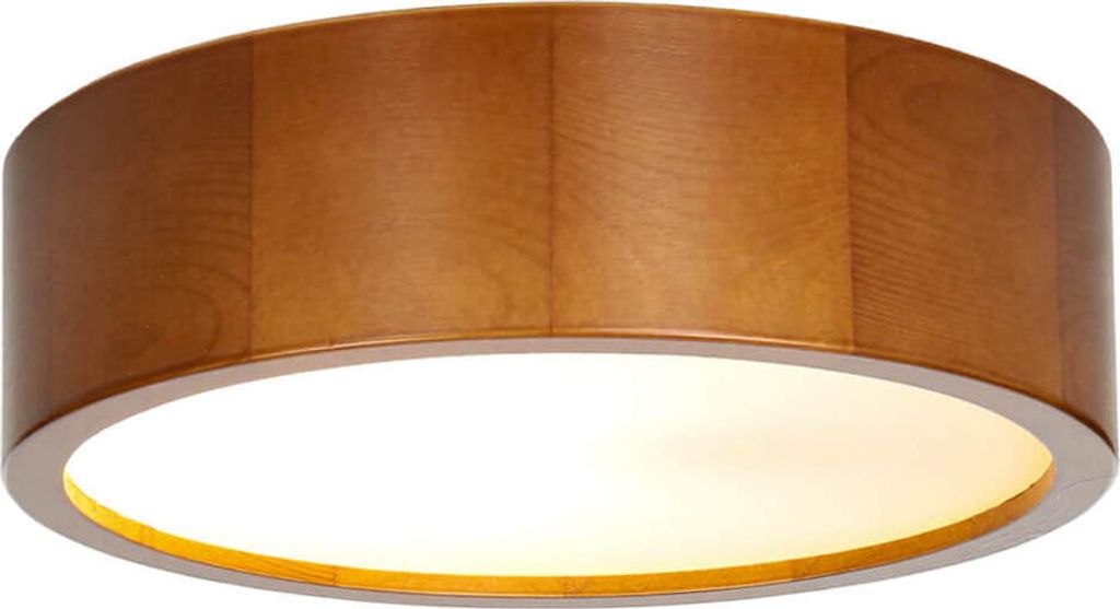 ARBARO Rustikale Deckenlampe Holz Modernes Design rund Ø27cm E27 Deckenleuchten Schlafzimmer