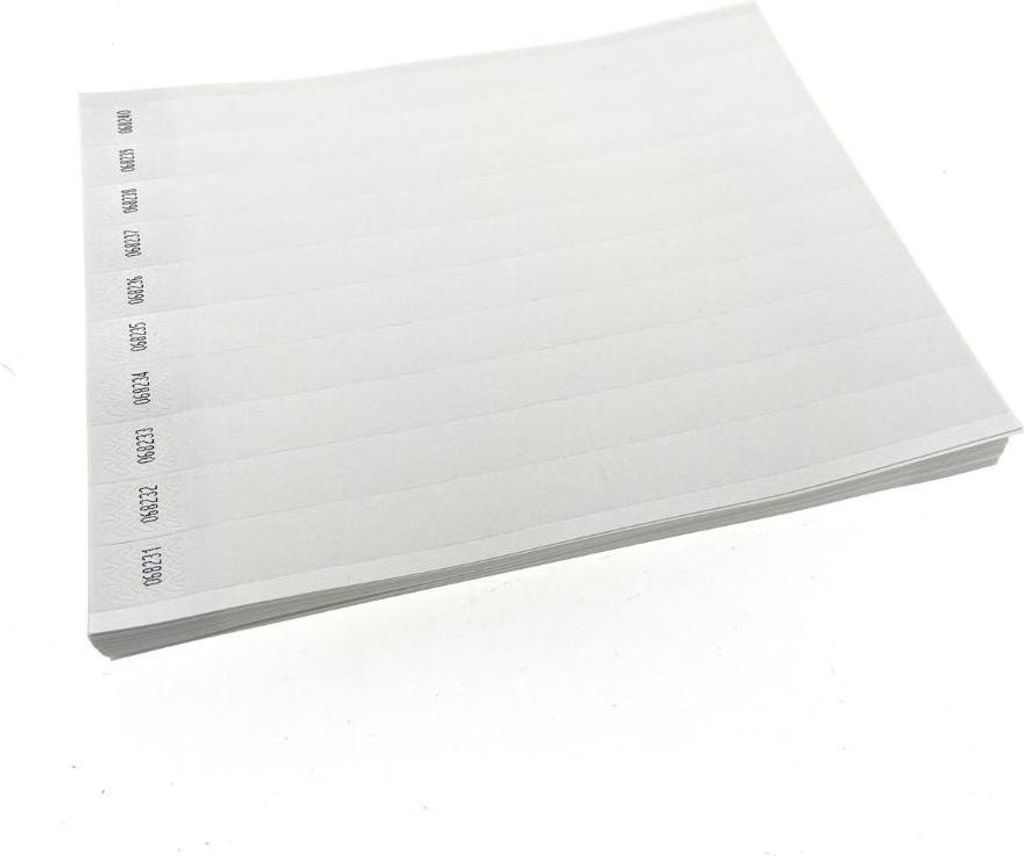 CombiCraft weiße Einlassbänder, 200 Stück - 10 Blätter à 248x19mm - zum Selbstdrucken
