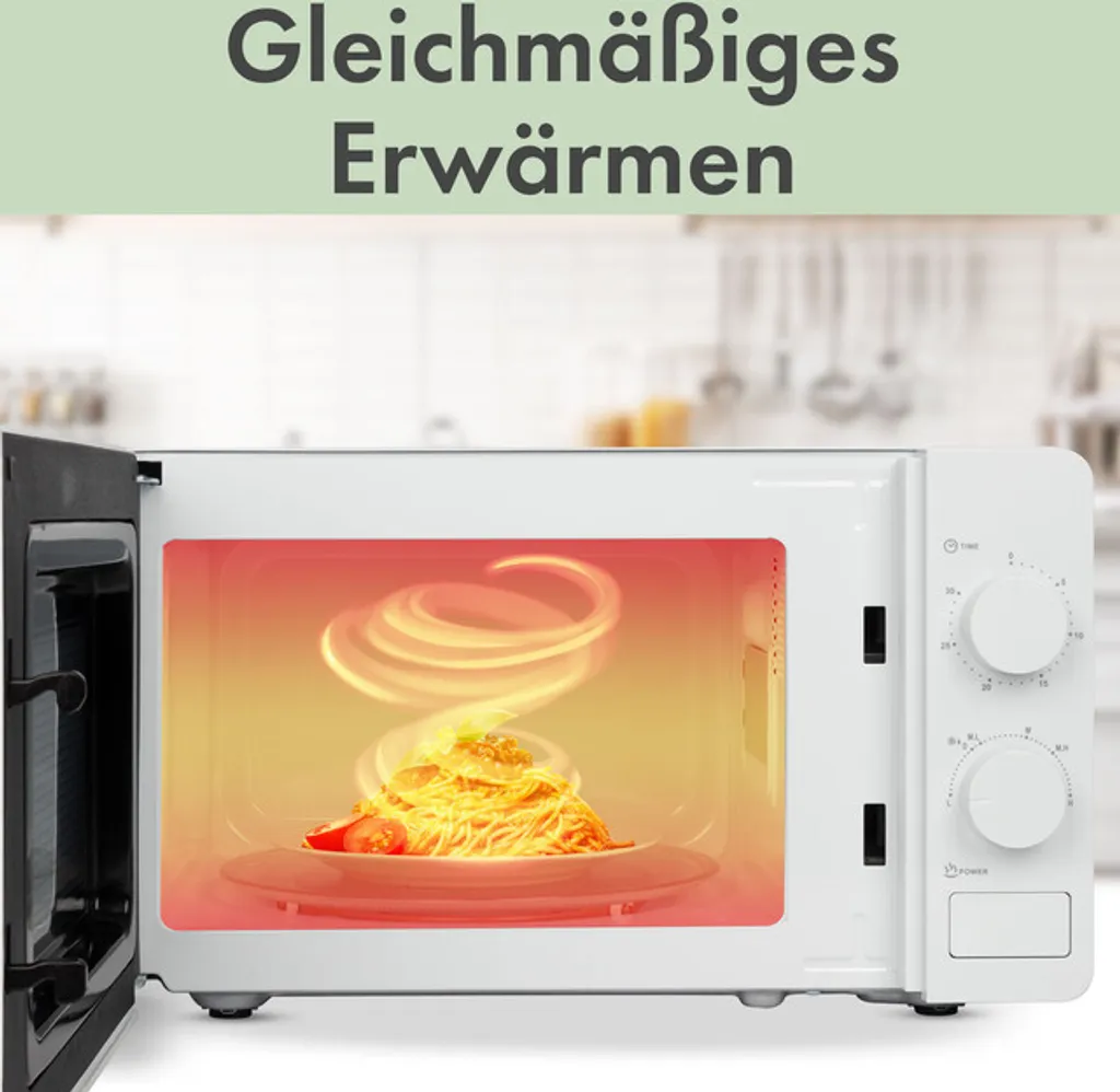 Micro-ondes Blanc Bomann MW 6014 CB 20L - Dégivrage et Cuisson Faciles - 16