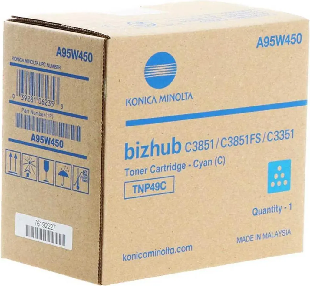 Toner Cyan pour bizhub C3351 - Konica Minolta TNP-49C - Impression Pro