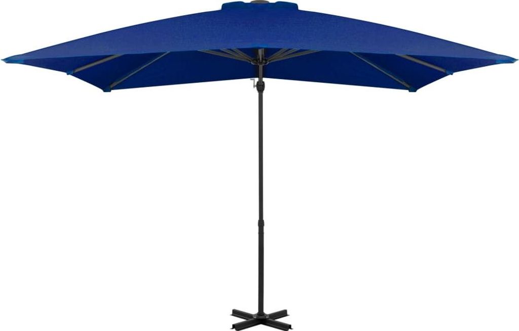 vidaXL Ampelschirm mit Aluminium-Mast 250x250 cm Azurblau